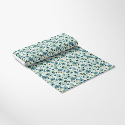 Cornflower Blue Floral Pattern 11 Quilting Cotton Fabric
