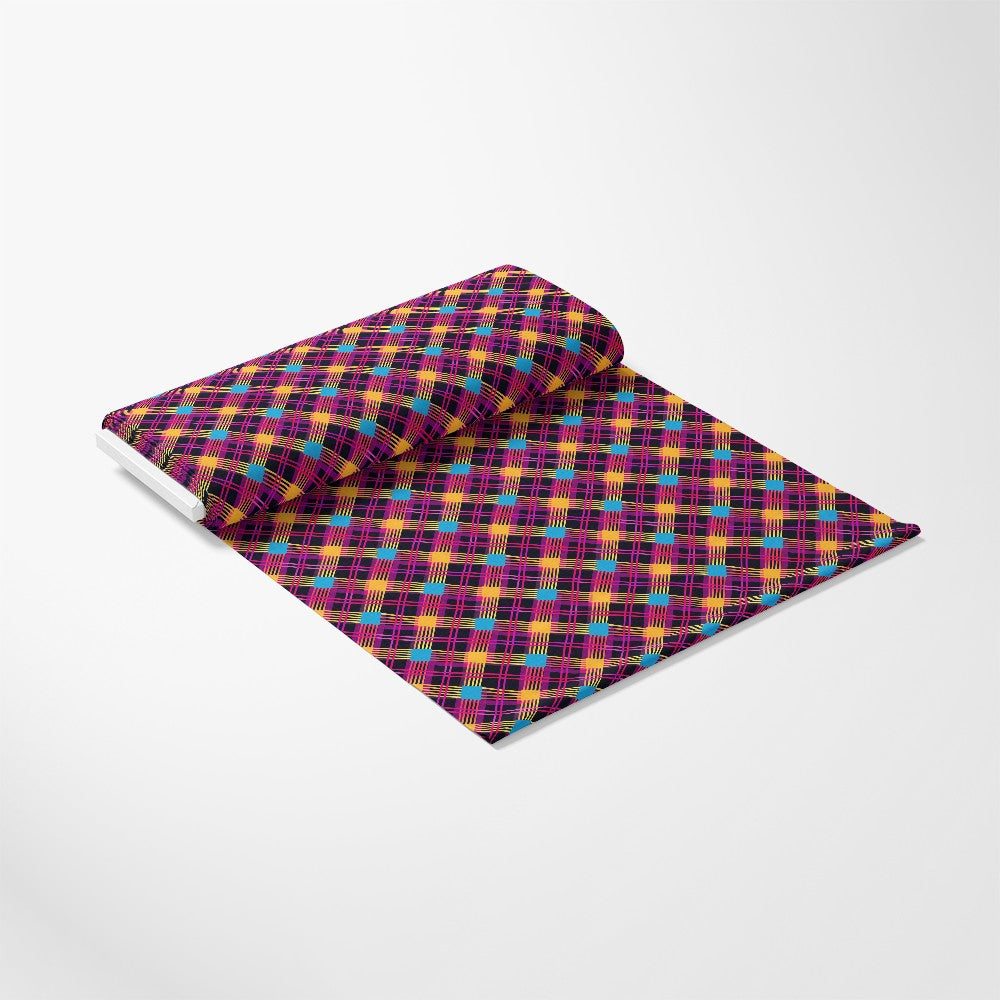 Neon Gingham Pattern 8 Quilting Cotton Fabric