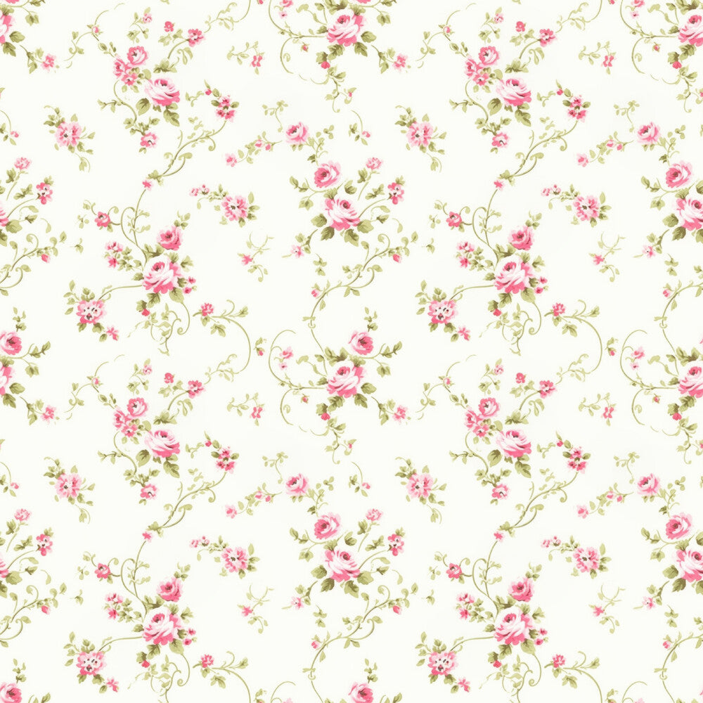 Floral Pink Cottage Gardens Fat Quarter Bundle