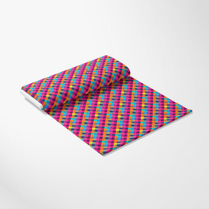 Neon Gingham Pattern 14 Quilting Cotton Fabric
