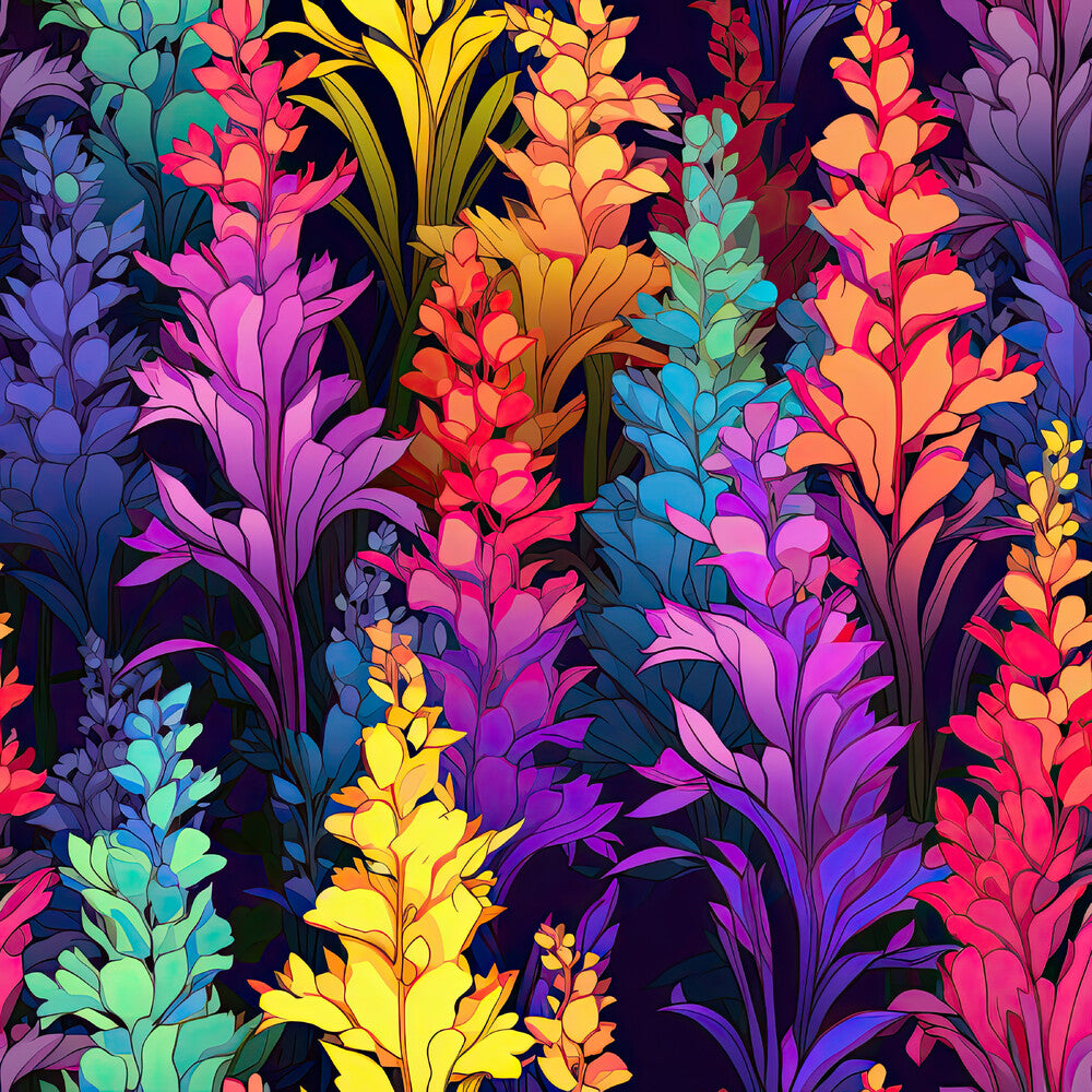Rainbow Larkspur Flowers Fat Quarter Bundle