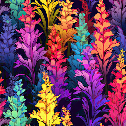 Rainbow Larkspur Flowers Fat Quarter Bundle