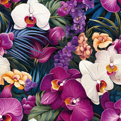 Exotic Orchid Flowers Fat Quarter Bundle