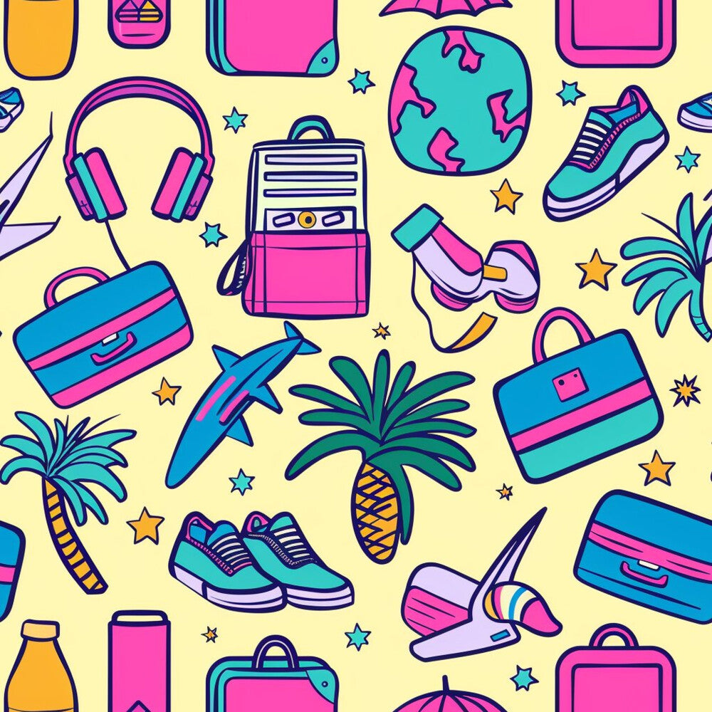 90s Travel Adventure Fat Quarter Bundle
