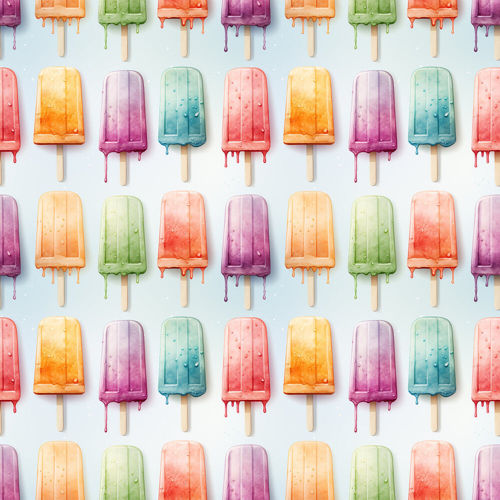 Watercolor Summer Popsicle Fat Quarter Bundle