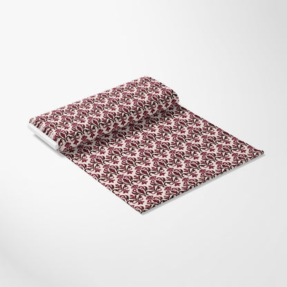 Burgundy Abstract Pattern 16 Quilting Cotton Fabric