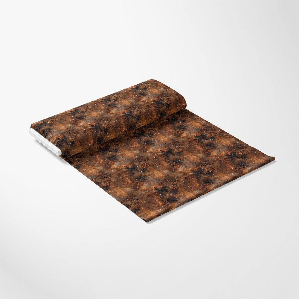 Brown Painted Galaxy Pattern 12 Quilting Cotton Fabric