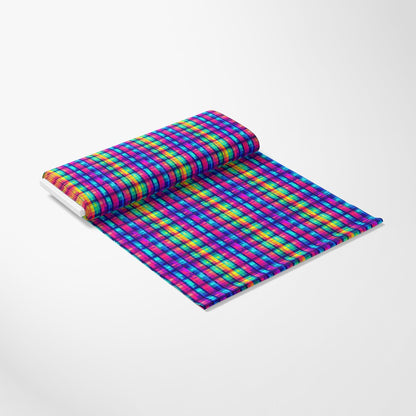 Neon Gingham Pattern 6 Quilting Cotton Fabric