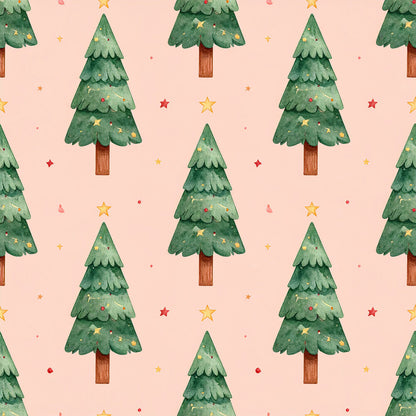 Traditional Christmas Watercolor Fat Quarter Bundle