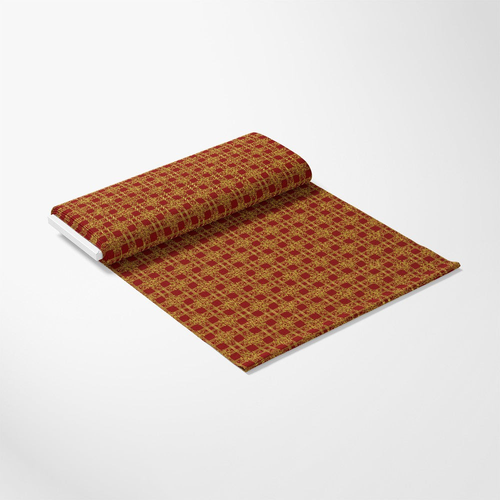 Red Gold Christmas Pattern 3 Quilting Cotton Fabric