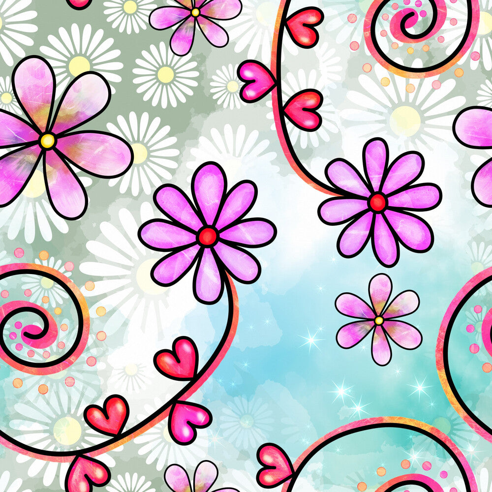 Watercolor Floral Collage Fat Quarter Bundle