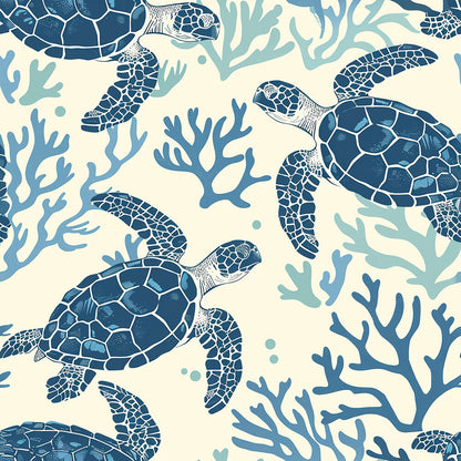 Handdrawn Sea Turtles Fat Quarter Bundle