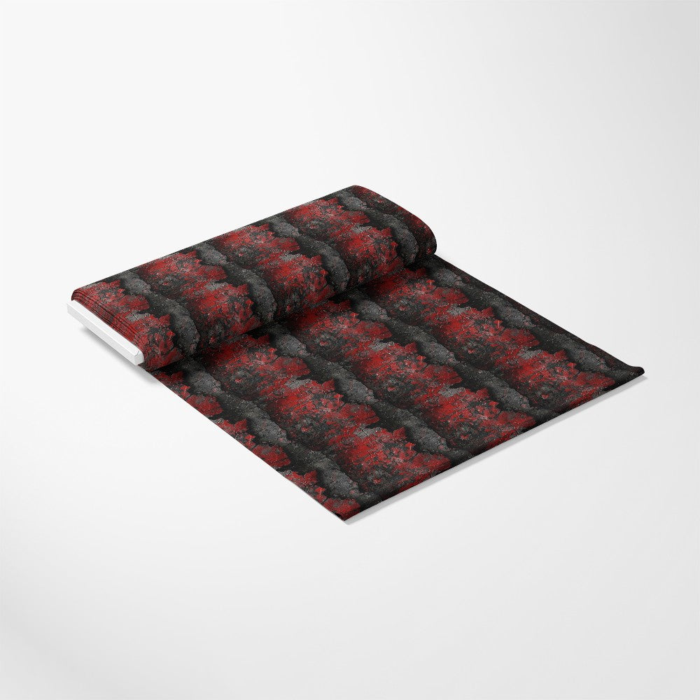Red and Black Grunge Pattern 9 Quilting Cotton Fabric