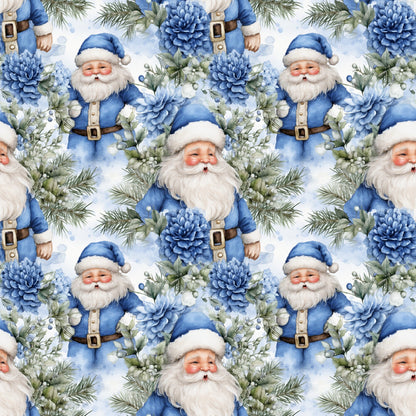 Vintage Winter Blue Christmas Fat Quarter Bundle