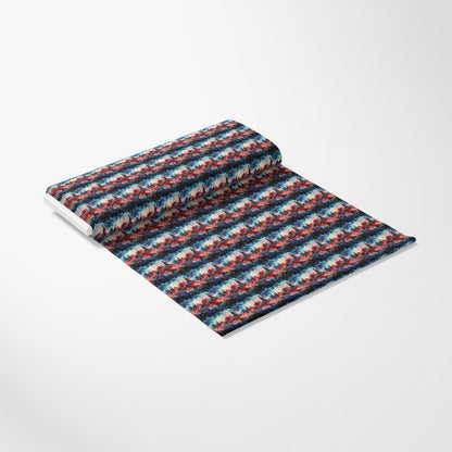 Patriotic Grunge Pattern 8 Quilting Cotton Fabric