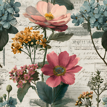 Botanical Floral Collage Fat Quarter Bundle