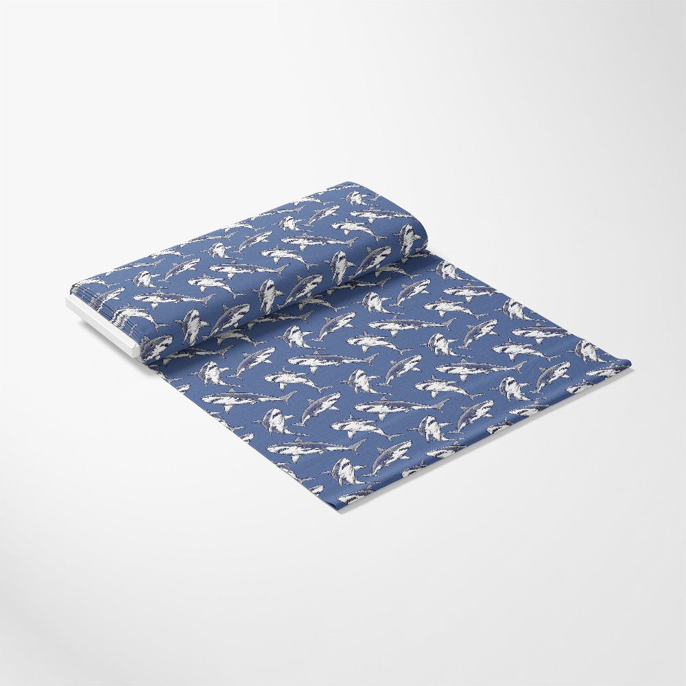 Sharks Circling Pattern 7 Quilting Cotton Fabric