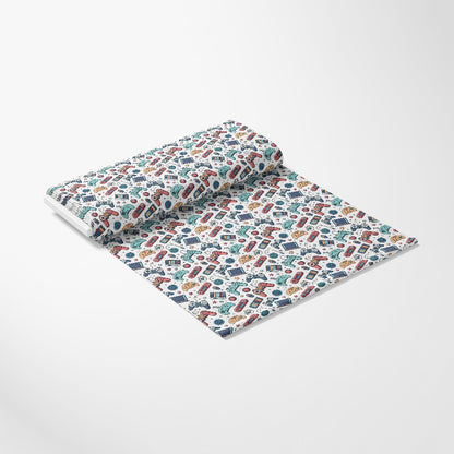 Modern Gamer Controllers Pattern 7 Quilting Cotton Fabric