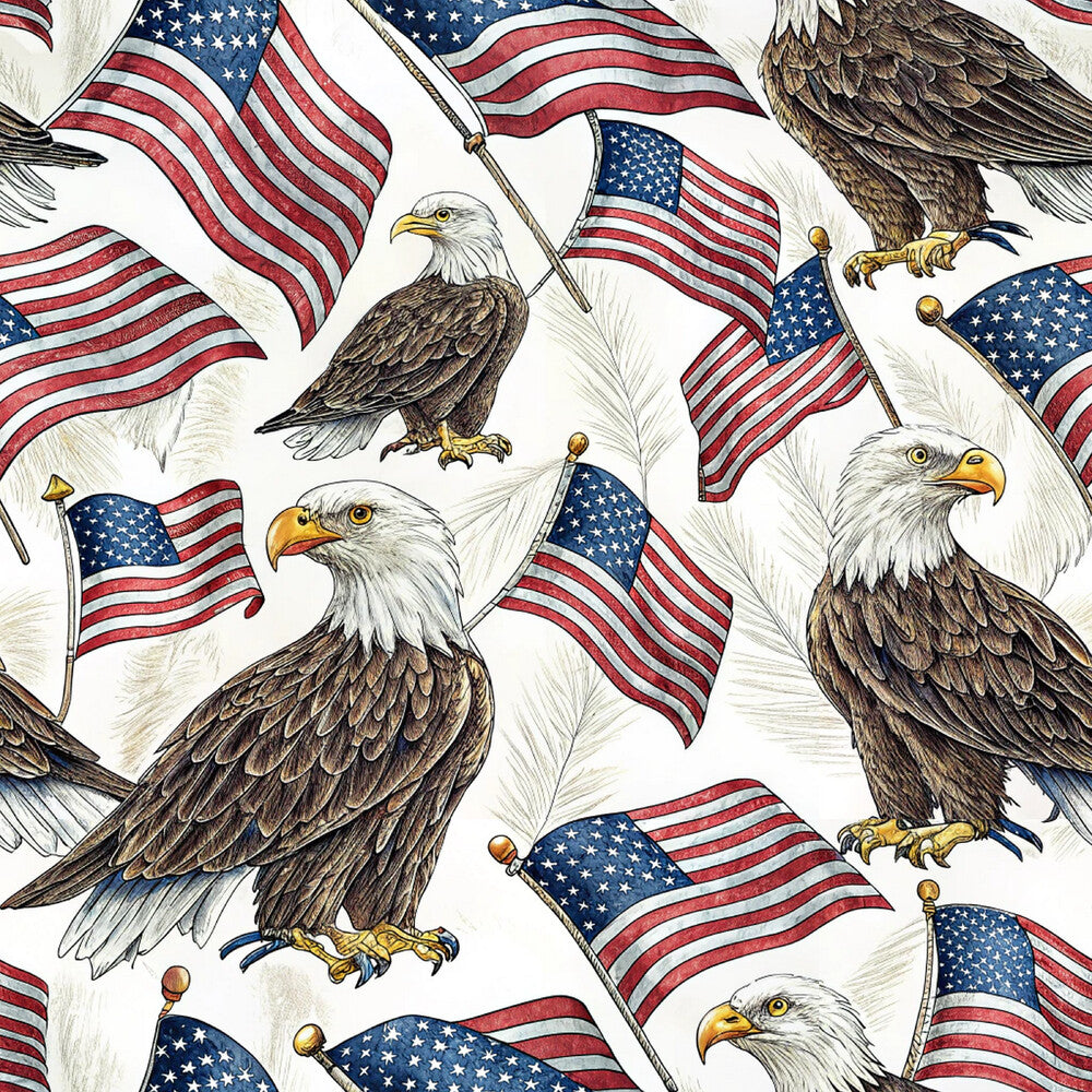 Bald Eagle Patriotic Fat Quarter Bundle