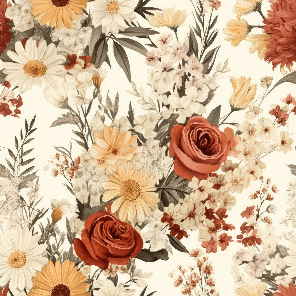 Rustic Wildflowers Bouquets Fat Quarter Bundle