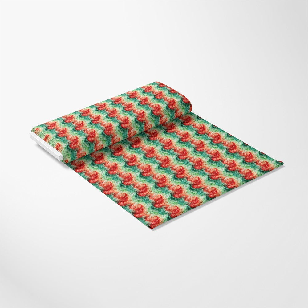 Watercolor Christmas Swirls Pattern 2 Quilting Cotton Fabric
