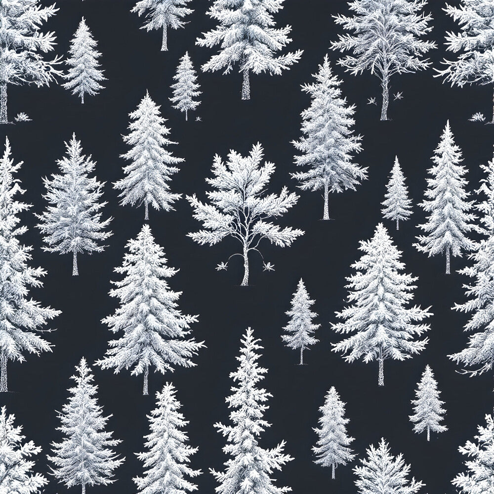 Frosty Winter Trees Fat Quarter Bundle