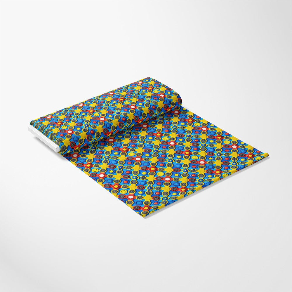 Colorful Fidget Spinner Pattern 8 Quilting Cotton Fabric