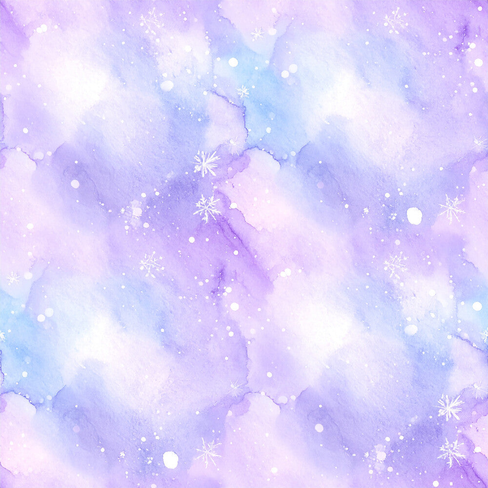 Pastel Snowflake Watercolor Winter Fat Quarter Bundle