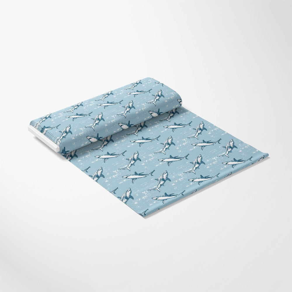 Sharks Circling Pattern 1 Quilting Cotton Fabric
