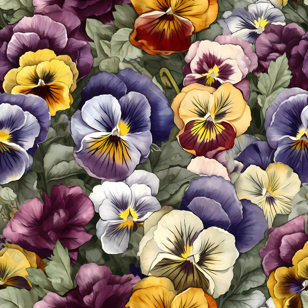 Pansy Flowers Fat Quarter Bundle