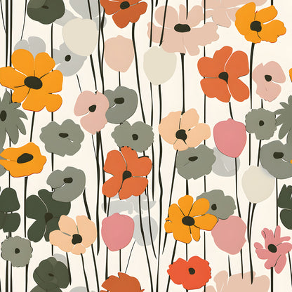 70s Retro Flowers Fat Quarter Bundle