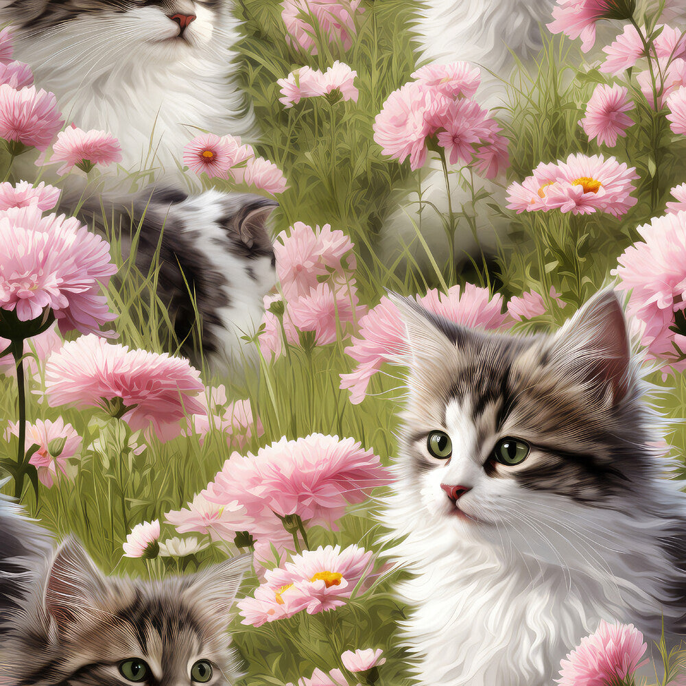 Kittens in Wildflowers Fat Quarter Bundle