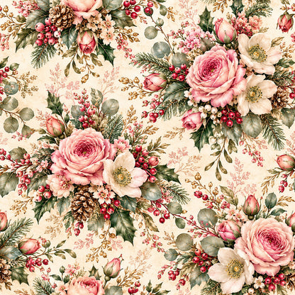 Christmas Rose Cottage Fat Quarter Bundle