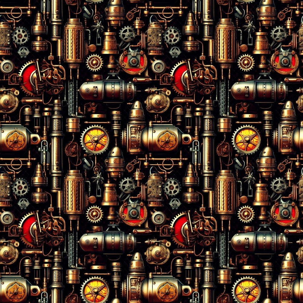 Steampunk Pipes Fat Quarter Bundle