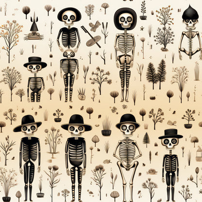 Halloween Skeleton Fat Quarter Bundle