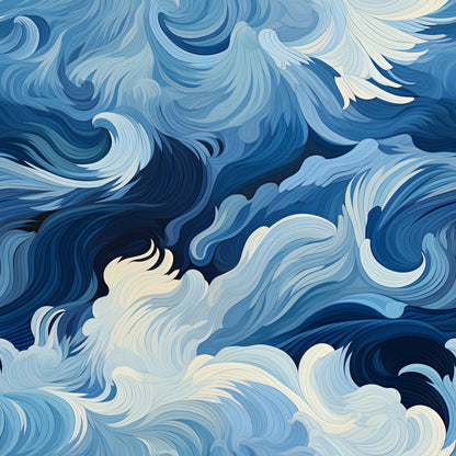 Abstract Sea Waves Fat Quarter Bundle