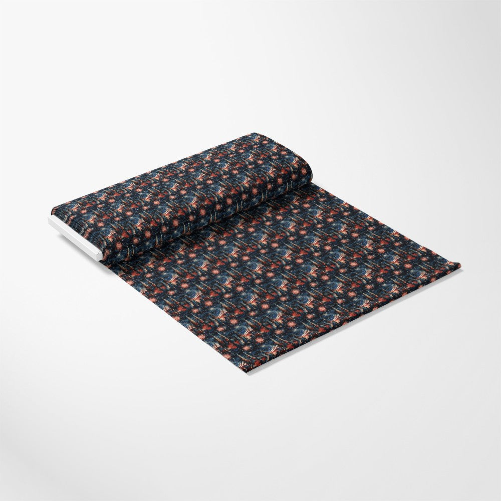 Patriotic Grunge Pattern 7 Quilting Cotton Fabric
