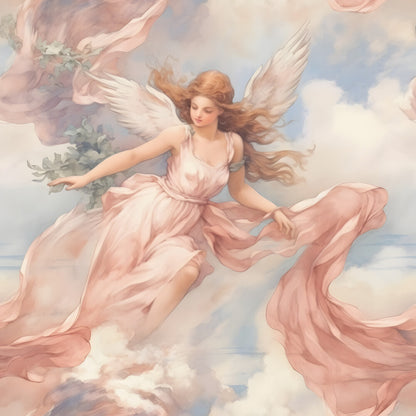 Vintage Angels in Heavenly Skies Fat Quarter Bundle