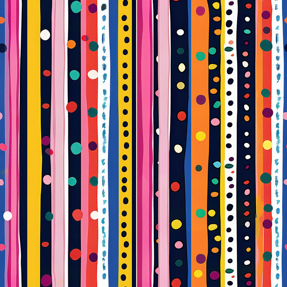 Colorful Stripes and Dots Fat Quarter Bundle