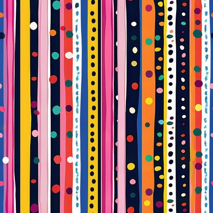 Colorful Stripes and Dots Fat Quarter Bundle
