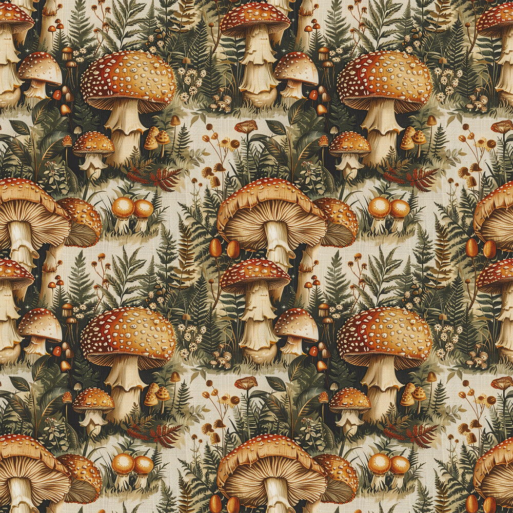 Retro Mushroom Botanical Fat Quarter Bundle