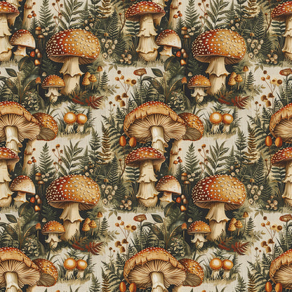 Retro Mushroom Botanical Fat Quarter Bundle