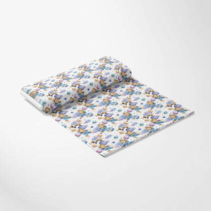 Blue Teddy Bear Baby Boy Pattern 4 Quilting Cotton Fabric