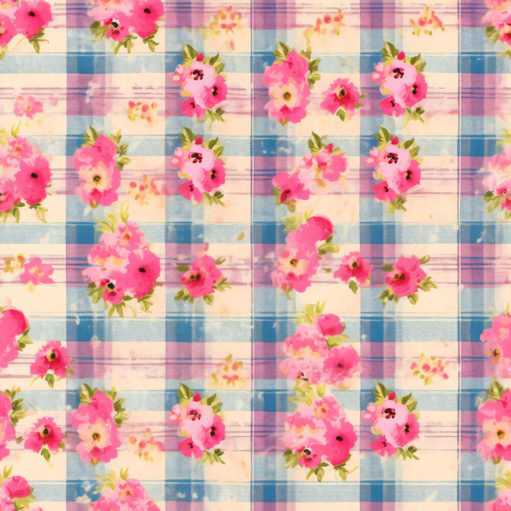 Country Girl Pastel Pink Plaid Fat Quarter Bundle