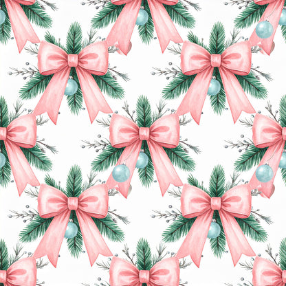 Pink Bows And Evergreen Fat Quarter Bundle