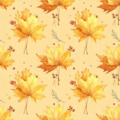 Golden Autumn Leaves Fat Quarter Bundle