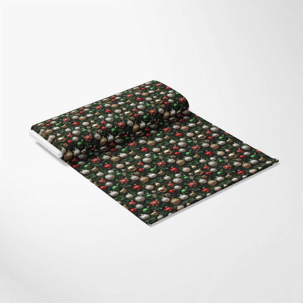 Realistic Christmas Ornaments Pattern 7 Quilting Cotton Fabric