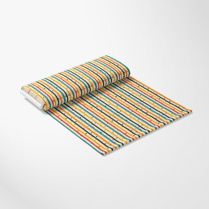Colorful Stripes and Dots Pattern 1 Quilting Cotton Fabric