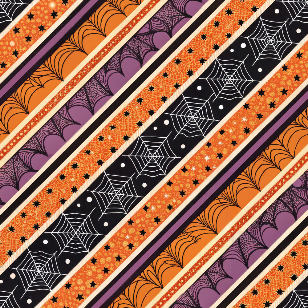Halloween Gingham and Stripes Fat Quarter Bundle