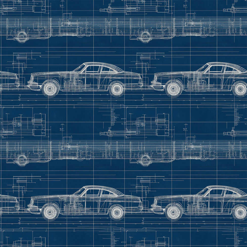 Vintage Car Blueprint Fat Quarter Bundle